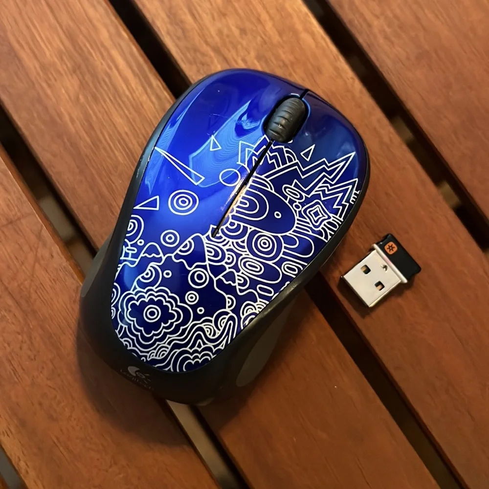 Logitech M325 Mouse, Blue Topography
